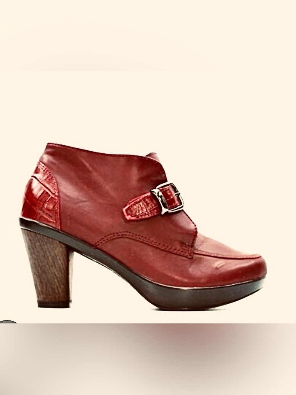New SANITA Bliss Beverly Bootie Brown Leather Platform Chukka Ankle Boot 9